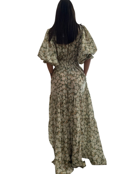 Abito lungo stampa fiori