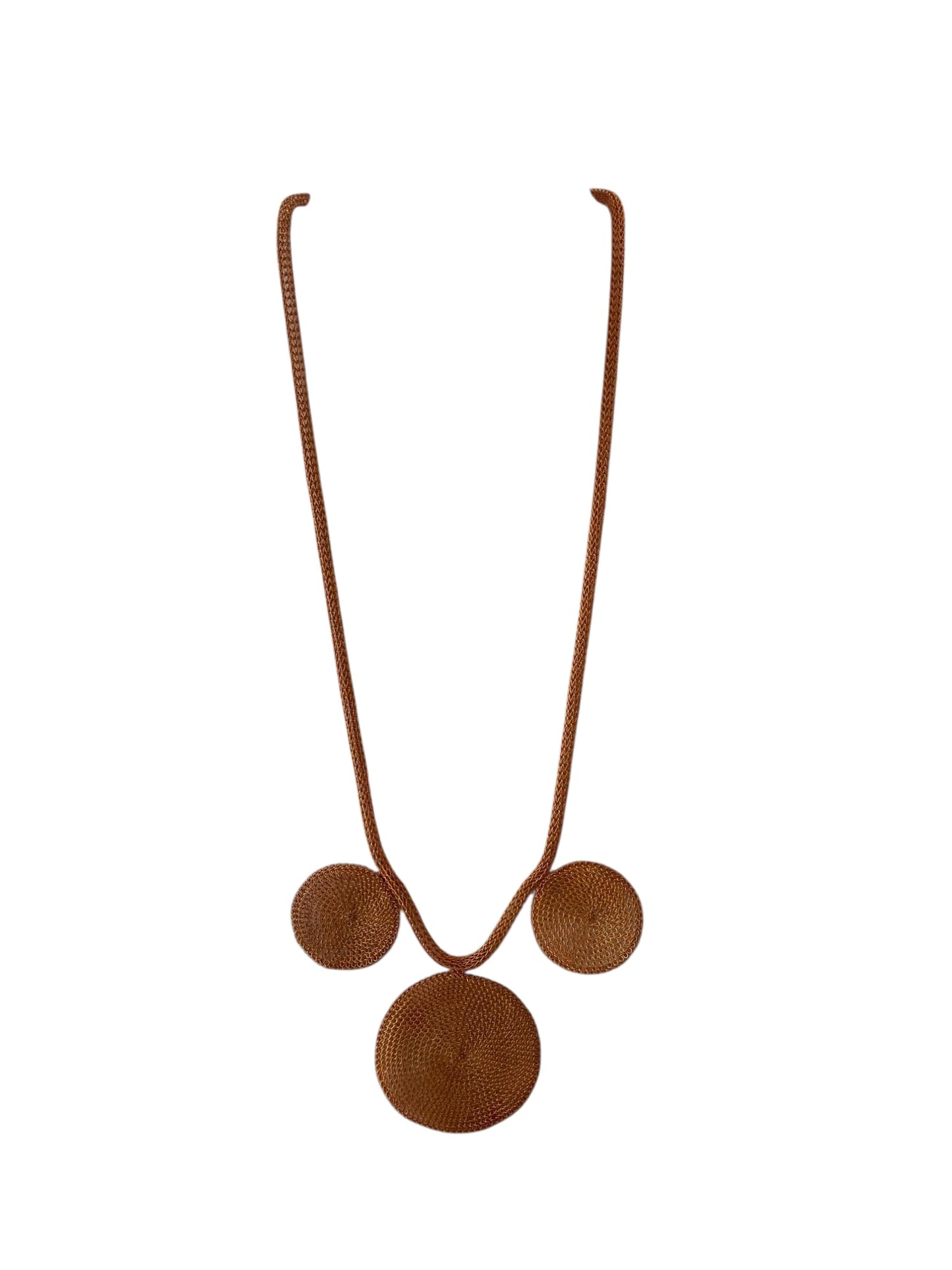 COLLANA IN FILO DACCIAIO TRE MEDAGLIE