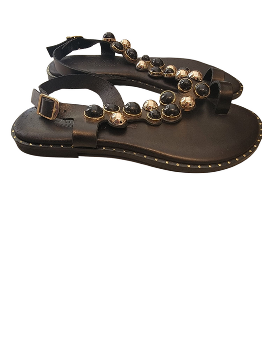 SANDALO PIETRE TONDE DECORO LATERALE