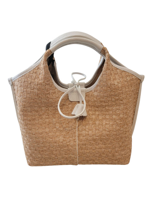 BORSA PICCOLA tessuto effetto rafia