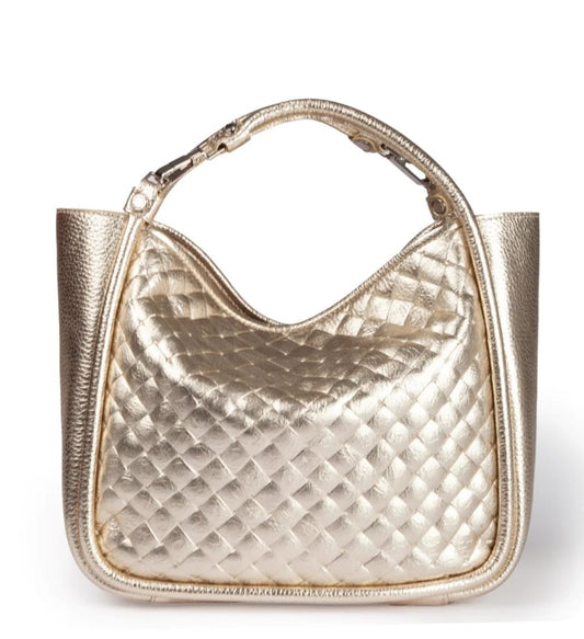BORSA pelle platino