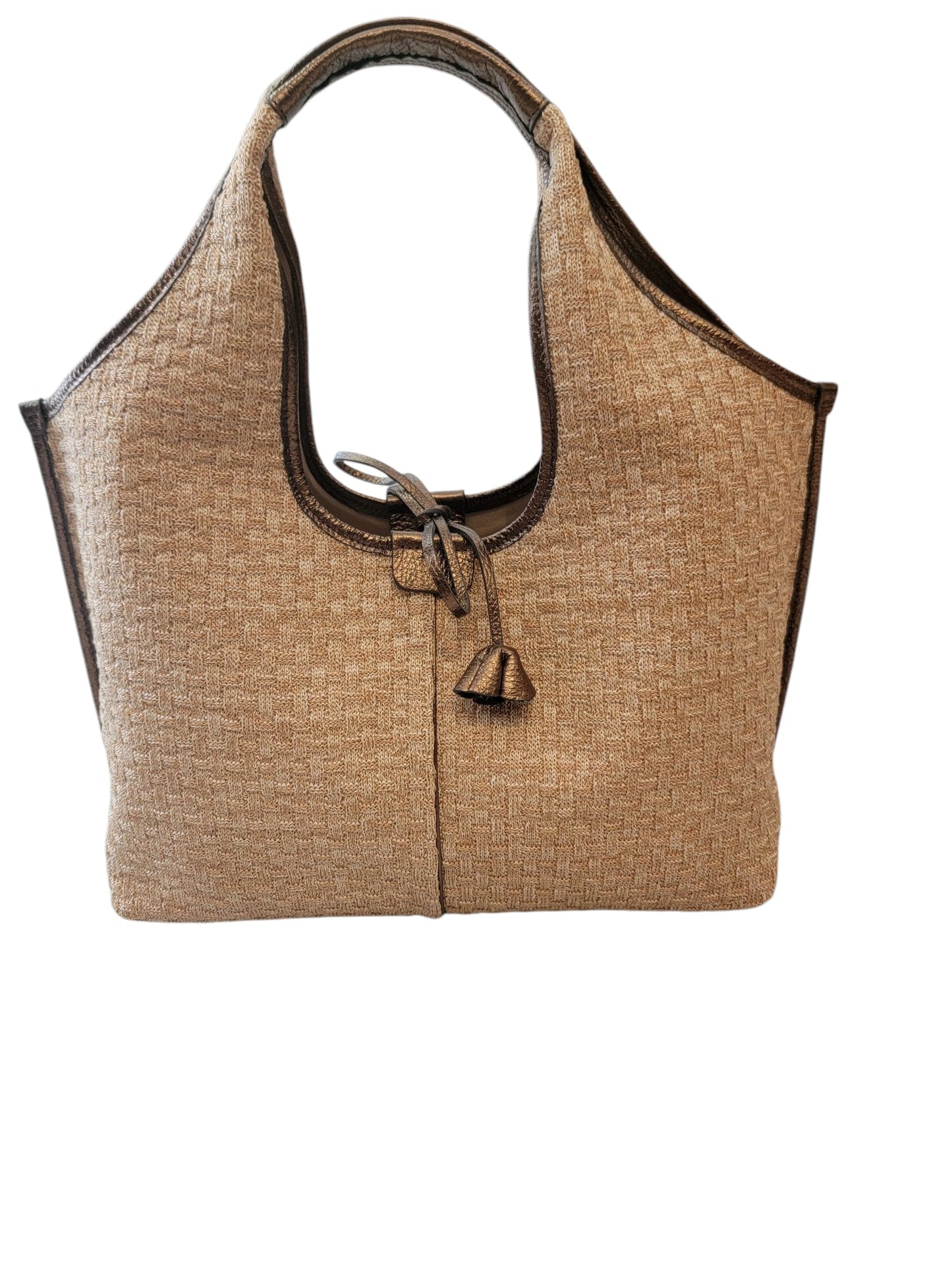 BORSA  tessuto effetto rafia