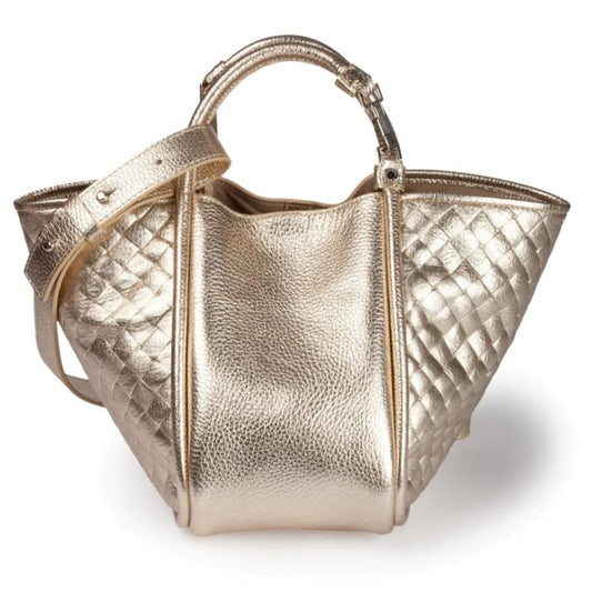 BORSA pelle platino