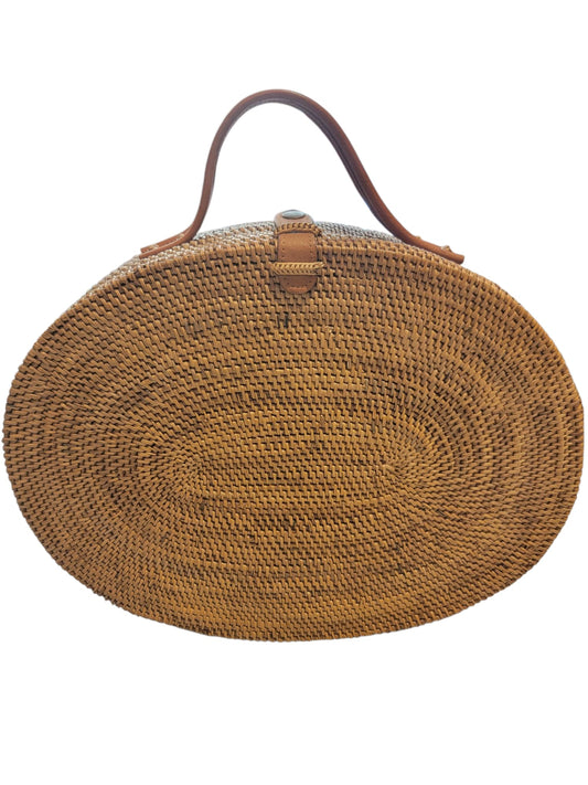 borsa in rattan ,ovale grande