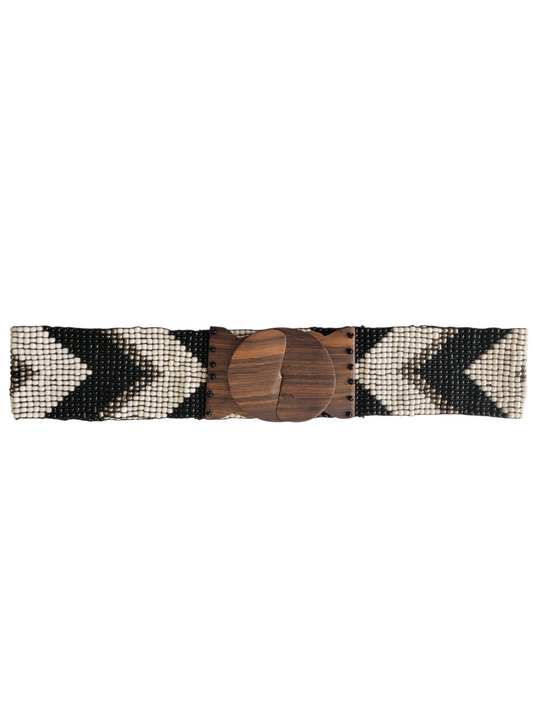 Cintura elastica con fibbia di legno