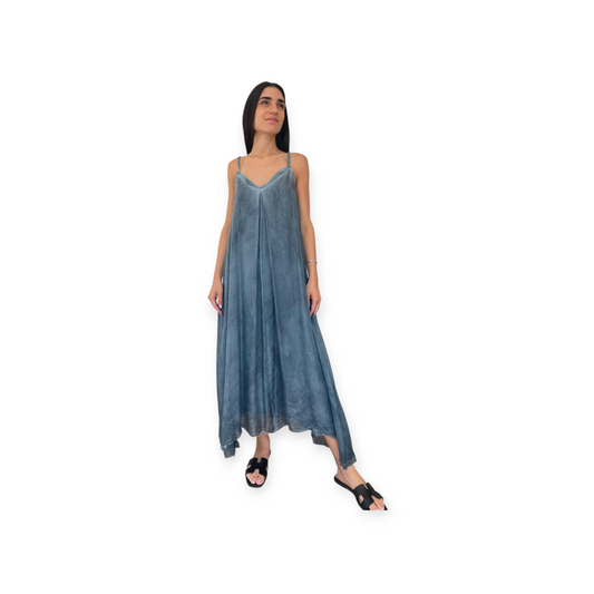 Abito fluido azzurro