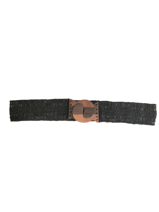 Cintura elastica con fibbia di legno